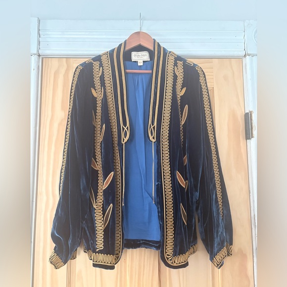 Golden Brown the Label Sugarman Velvet Jacket Sz XS/S - Picture 2 of 5